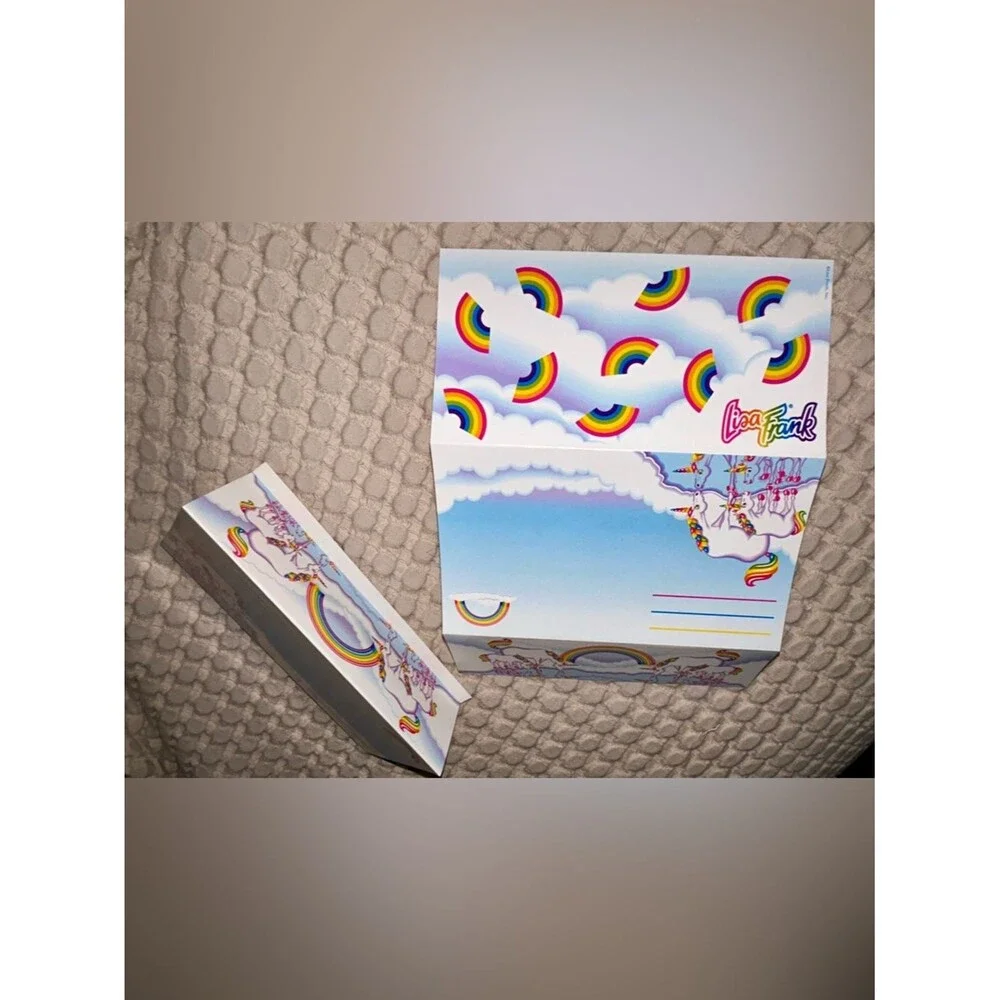 Lisa Frank Unicorn Rainbow Stationery Set - Postalette Collectible EUC